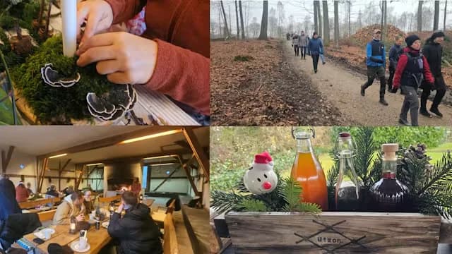 Ca. 10 km. Julevandring i Annebjerg Skov med hjemmelavet gløgg og æbleskiver i Barkladen.