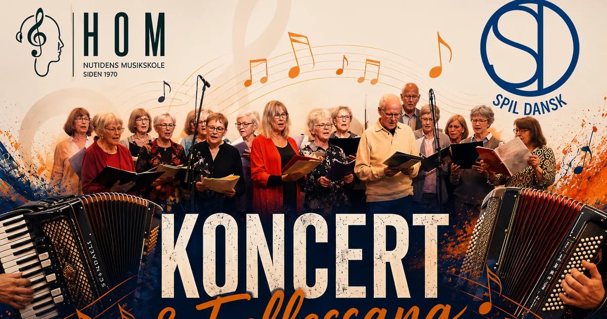 Dansk Musik & Fællessang med HOM Seniorkor og HOM Harmonikaorkester